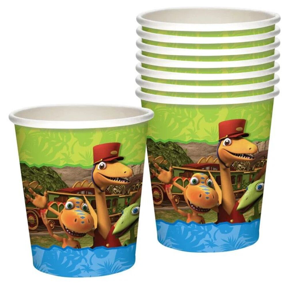HTF NEW Dinosaur Train Birthday Party Supplies Disposable Paper Cups 9 oz 8 ct
